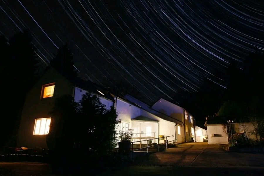 View starry night skies from Bird's Farm