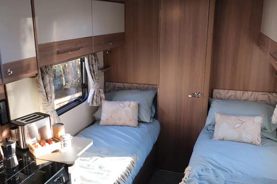 Twin beds in four berth motorhome