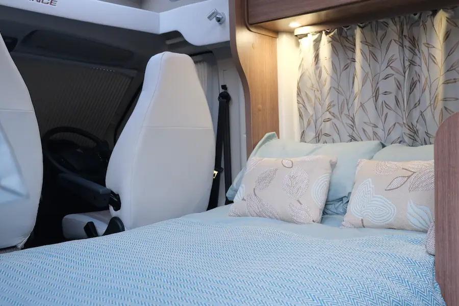 Sleeping arrangements in four berth motorhome