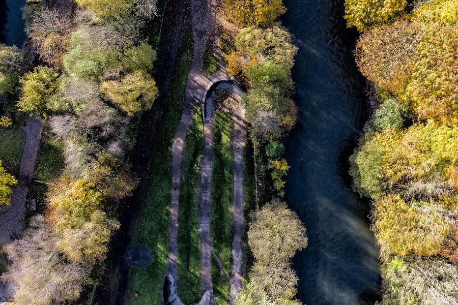 Bike trails at Barry Sidings