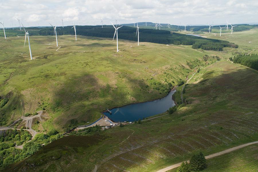 Maerdy Reservoir from the air